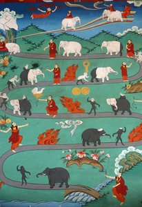 White Elephant Tale at Kopan Monastery, Kathmandu, Nepal