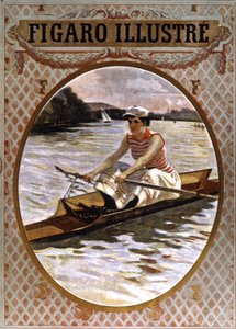 Woman Rowing by Unbekannter Künstler