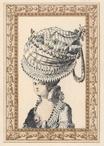 Woman wearing a huge hat called the Happiness of the Century by Unbekannter Künstler
