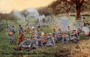 World War 1: French army at the Battle of Verdun by Unbekannter Künstler