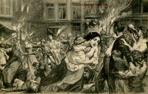 World War I: Destruction of Louvain by the Germans