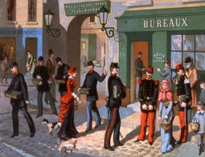 Postal delivery in Paris (detail)