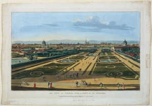 View of the Belvedere Garden in Vienna Towards the Lower Belvedere