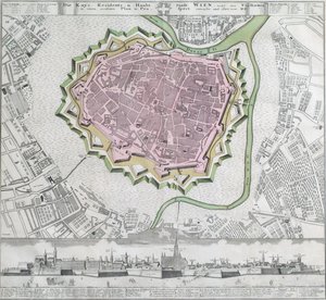 Plan of the Inner City of Vienna with Fortifications and Nearby Suburbs