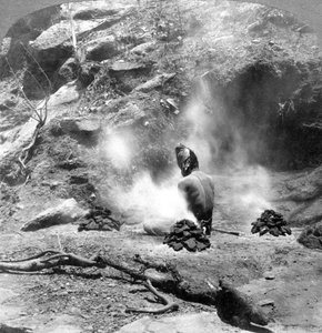 A Hermit Doing Penance at Gem Lake, Mount Abu, India