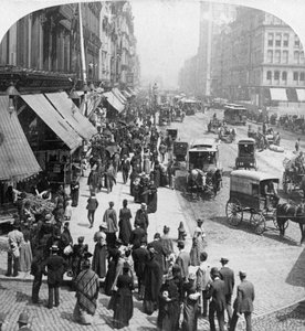 A street scene in Chicago, Illinois, USA