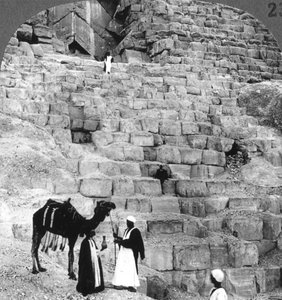 Entrance to the Great Pyramid of Giza, Egypt, 1905