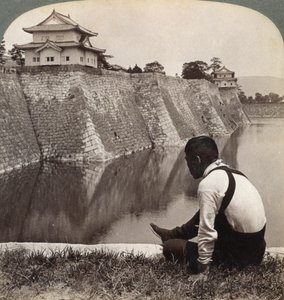 Feudal Castle of the Proud Shoguns, Osaka, Japan, 1904 by Underwood and Underwood