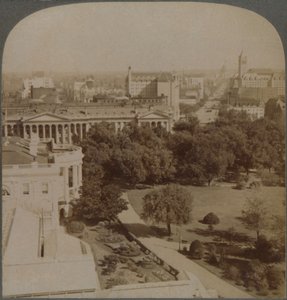 From Navy Department...past the White House and Treasury, to Capitol, Washington, U.S.A., 1902 by Underwood and Underwood