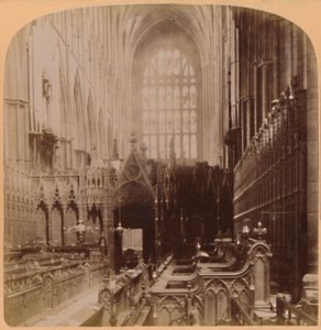 Interior of Westminster Abbey, London, England, 1896