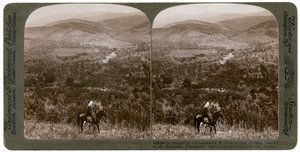 Lebanon, looking east over the upper Jordan Valley to Mount Hermon