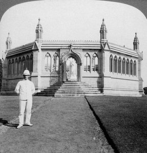 Memorial to the British women and children murdered during the Indian Mutiny, Cawnpore, India by Underwood and Underwood