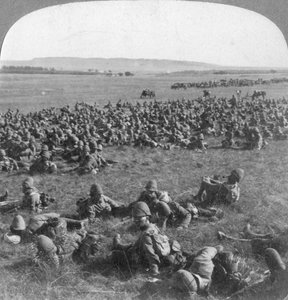 The 9th Division resting on the march to Bloemfontein, South Africa, Boer War, 1901