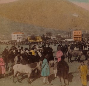 The Larisa, or Ancient Citadel 950 ft. High W. from Market Place, Argos, Greece by Underwood and Underwood