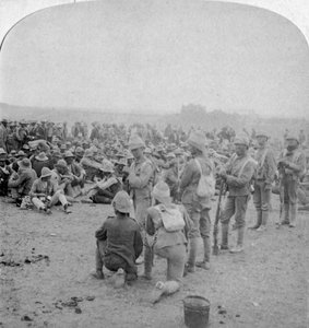 The Overpowered Boer Prisoners Resting on the Road from Paardeberg to Modder River, 1900