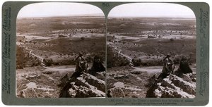 The plain of the River Jordan, as seen from the ruins of ancient Jericho, Palestine, 1903 by Underwood and Underwood