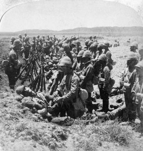 The sad roll call after some of the British were cut off at Dordrecht, 30th December 1900