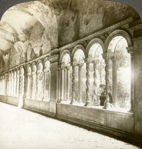 Twisted Columns in the Cloister, Basilica of St Paul Outside the Walls, Rome, Italy
