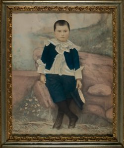 Boy in Fancy Blue Suit by Unidentified