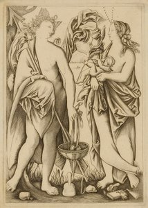 Two Figures with Baby by Unidentified