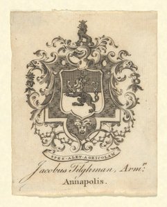 Bookplate of Jacob Tilghman