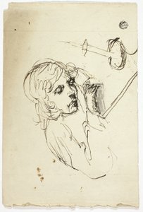 Boy Asleep by Candle