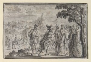 Centurion Beseeching Christ (Luke 7, Mt 8), one of four scenes from the Life of Christ