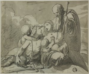 Holy Family with Warrior Saint