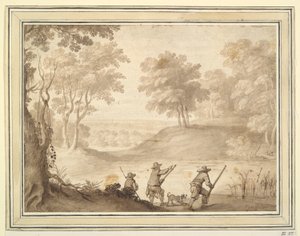 Hunters in Landscape
