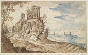 Imaginary Landscape with the Temple of Sibylla, Tivoli by Unknown