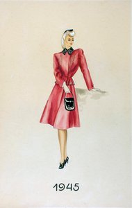 Model in a Suit, Holding a Handbag