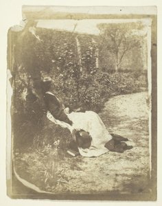 Mrs. Craik Reclining in Garden with Hat and Book