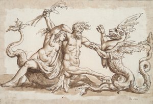 Nereid and Triton Fighting a Griffon by Unknown