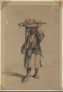 Peasant Balancing a Bread Tray on his Head by Unknown