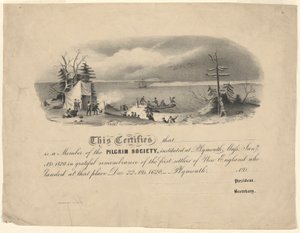 Pilgrim Society Certificate by Unknown