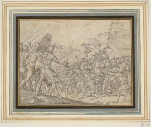 Romulus, Fighting the Sabines, Asks Jupiter for Help by Unknown