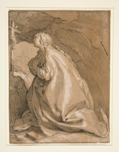 Saint Mary Magdalen in the Cave Facing Left