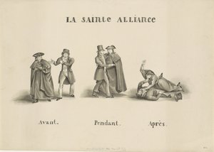 Satirical Print on the Alliance Between the Roman Catholic Clerical Party and the Liberal Party Against the Dutch Government, 1828 by Unknown