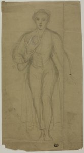 Standing Woman Carrying Rolled-Up Paper by Unknown