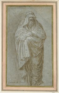 Standing Figure Draped in Cloak by Unknown