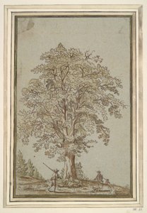 Trees and Three Hunters by Unknown