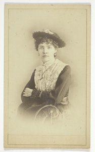 Untitled (Portrait of Woman with Hat) by Unknown