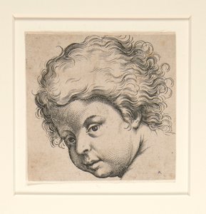 Untitled (Child Looking Down) by Unknown
