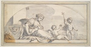 Woman with Three Children by Unknown