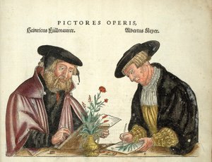 2 artists who illustrated the book, Albert Meyer and Veit Rudolph Speckle, 