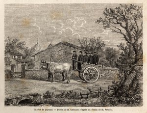 A Sienese cart of peasants by Unknown artist