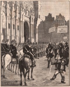 A Group of Socialists Demonstrating Against the Reforms of Louis Napoleon Bonaparte by Unknown
