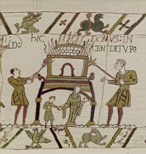 A house is burnt by the Normans, Bayeux Tapestry by Unknown artist
