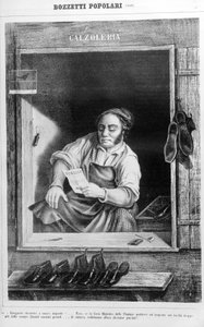 A Shoemaker in the 19th Century: If We Put Taxes on Heels Too High, How Many Tall Men Would Become Small... by Unknown artist