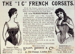 Advertising for French Corsets. 1888